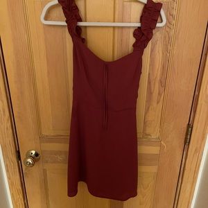 Sunday Best Aritzia Maroon Mini Dress